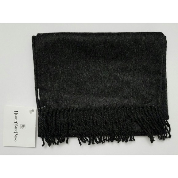 NWT Beatriz Canedo Patino Handmade Baby Alpaca Lamb Wool Scarf Gray 68.5"x11" - Picture 2 of 7